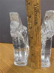 VT LINDSHAMMAR HANDMADE CRYSTAL HORSE COLLECTION SET OF 6 SWEDEN